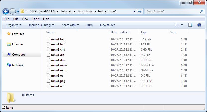 Now to look at the original MODFLOW files. The original BCF file contains similar information as in the BC6 file. However, the information is in a different format. 3.