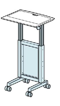 Helpdesk Standing Height Electric-Height Adjustment Helpdesk Seated Height Crank-Height Adjustment Length Height