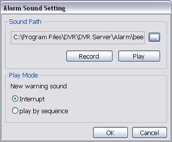 4.9.2 To Setup the Alarm Sound Setting: 1. Next to the Play Warning Sound check box, click Detail. 2.