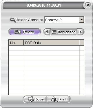 If you assign a split display mode and appoint a camera number, the icon group of the cameras will turn yellow altogether. (13) iposlive To view the real time ipos data of channels.
