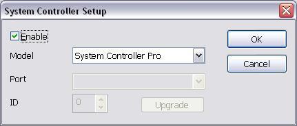 (14) System Controller Setup To configure the parameters that is for communicating with the System Controller (an optional accessory). Also please refer to user manual of the System Controller.