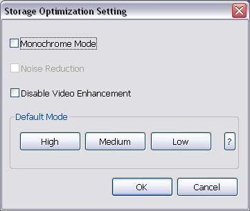 User also can select the Default Mode High/Medium/Low. Click?