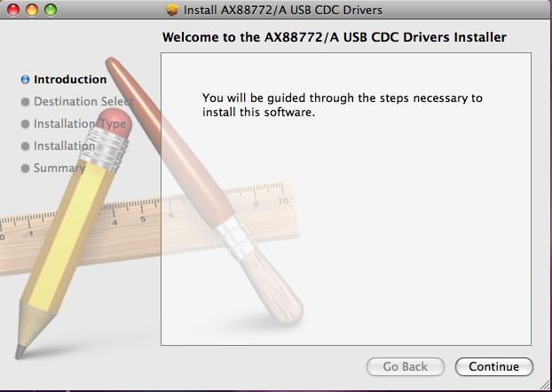 In the directory of Mac10.x, please double-click AX88772_10.