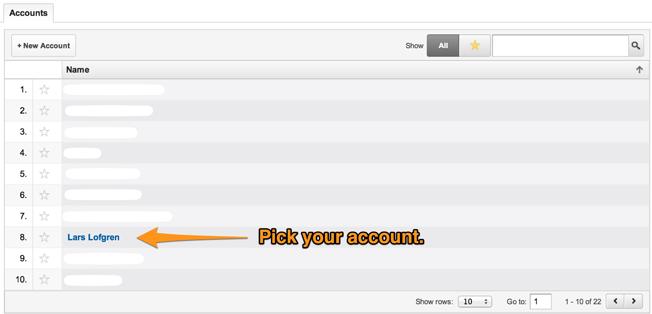 account Click on admin Select the account