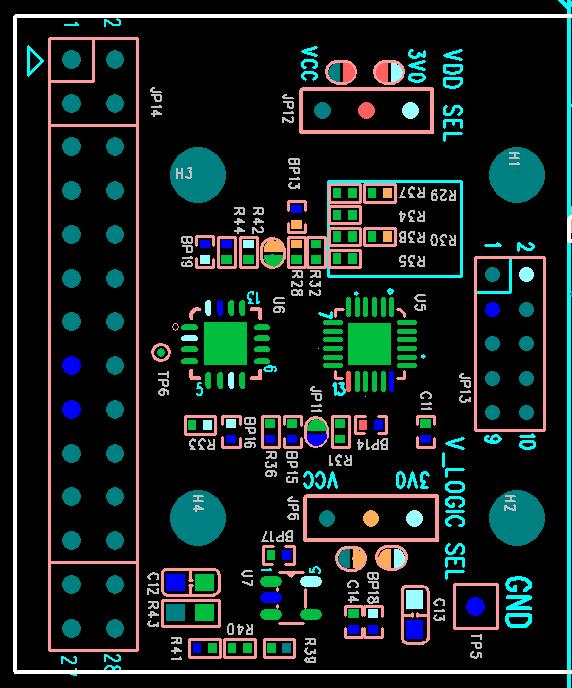 8.2 Use of MPU-60X0 without ARM EVB board I²C and SPI signals are available on JP13 and JP14. User can develop tools to communicate with MPU-60X0.