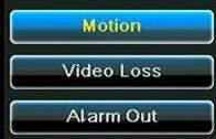 Main Menu Motion Menu In the Motion Menu, you may set the motion detection features for each channel. This will save a lot of hard drive space and save you time reviewing playbacks.