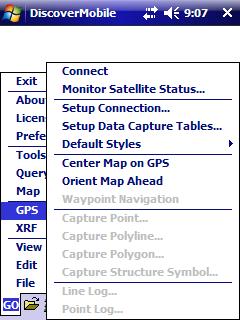 Go > GPS > Monitor satellite status (wait until the latitude and longitude coordination appear) > ok (top right corner) 5) Go > GPS > Center map on GPS 6) Go > XRF > Set up Device: Thermo Scientific
