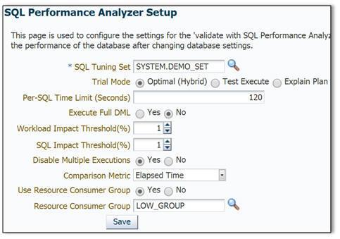 Figure 6: SPA Quick Check Setup Throughput Testing using Database Replay Database Replay provides DBAs and system administrators with the ability to faithfully, accurately and realistically rerun