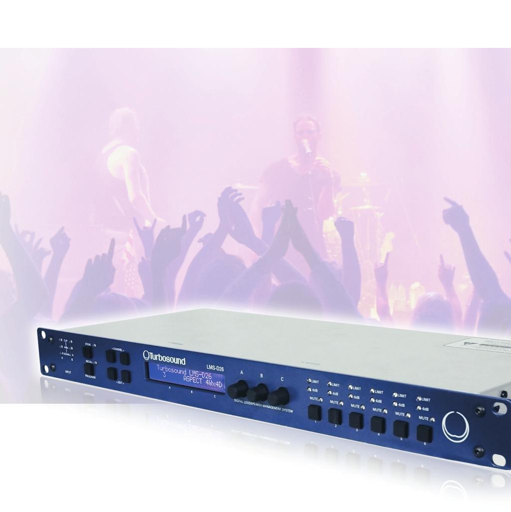 output Comprehensive channel grouping and ganging options TURBODRIVE remote control software available for download at turbosound.