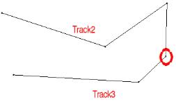 two continuous tracks. if you select segments, the result will be two discontinuous tracks.