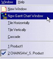 Page 176 The Gantt chart window is displayed: Let's describe it more carefully: The left frame of the Gantt chart lists each of the individual actions and /or analyses that exist in your document,