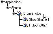 Double-click the Drum-Shuttle in the specification tree The Edit