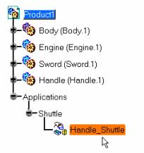The object is no longer displayed: it has been transferred into the No Show space. In our example, the CHAINSAW_BODY_HANDLE.1 is no longer displayed.