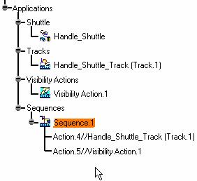 The action is added in the sequence list. 7. Use the DMU Player to run your sequence.