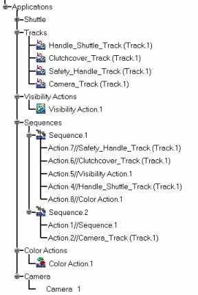 Page 254 Hide the tracks 16. Multi-select the tracks in the specification tree and click the Hide/Show >Hide/Show->Swap Hide/Show command.