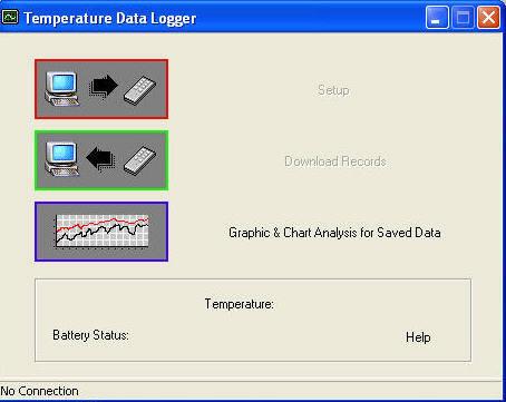 Click on All programs, Click on Temp& RH Data Logger Click on Logger to start the datalogger program.