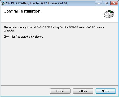 4. In the Confirm Installation screen, click [Next].