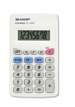 8" 12 Pocket calculator offers an 8-digit LCD display with durable plastic keys.
