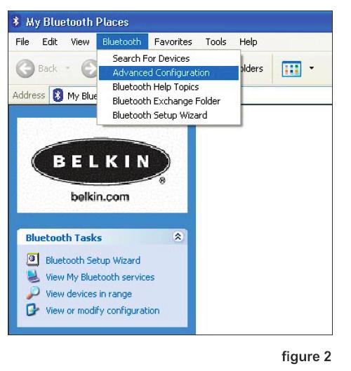 1.9.7 - Configuration for Belkin Bluetooth Manager Software (Version 1.4.2.