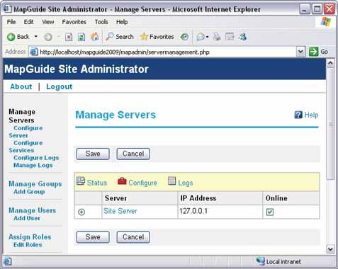 About MapGuide Site Administration The web-based Autodesk MapGuide Site Administrator manages the Autodesk MapGuide sites.