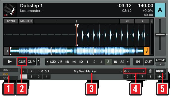 The Decks The Advanced Panel Auto Beatmarker TRAKTOR automatically sets a Beatmarker on the first bass drum detected during the analysis.