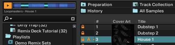 Tutorials Mixing In a Second Track TRAKTOR s Preview Player in the upper left of the Browser. Cue Mix and Cue Vol knobs above the Browser.