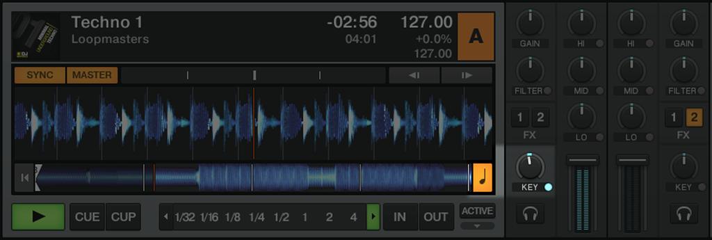 Tutorials Harmonic Mixing 2. Start the playback on both Decks and synchronize Deck B to Deck A. You can clearly hear how the key of the track on Deck B changed. 3.