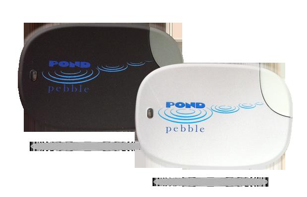Pebble The Pond Pebble is a small, portable fob that enables charging of almost any device with a micro-usb or Lightning connector, such as Bluetooth