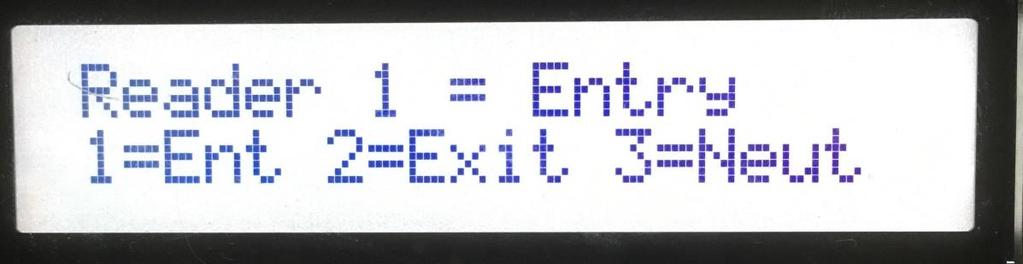 Entry / Exit Menu Select whether this keypad is used for either an entry or exit.