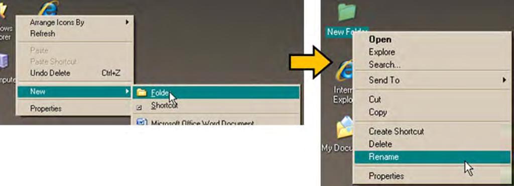 Updating Firmware Revision 3 There are several ways you may use create a temporary folder on a Windows-based PC: a) Use the Windows Desktop to create and rename the temporary folder.