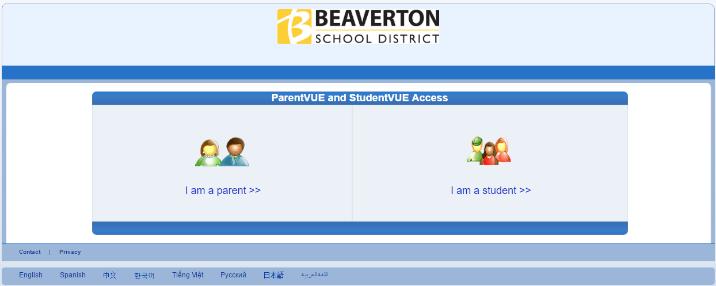 portal, ParentVUE, to view your child s enrollment, attendance, class, and grading information.