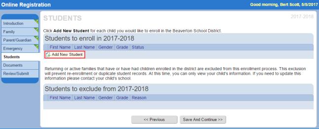 For online verification, click on the Edit button to start reviewing each of your child s enrollment information.