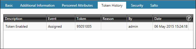 By default the token pool displayed is the pool that has been flagged as for temporary tokens. See Setting up a new token pool on page 52.