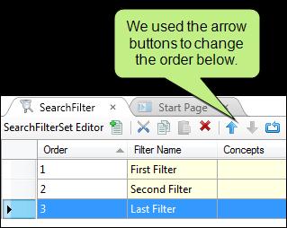 SEARCH FILTER ORDERING You can now customize the ordering of the search filter set for web outputs.