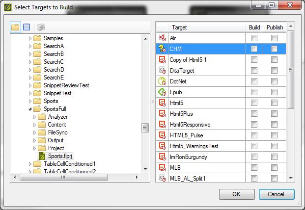 HOW TO USE THE BUILD TARGETS FEATURE 1. In the local toolbar of the Builds window pane, click Build Targets. The Select Targets to Build dialog opens. 2.