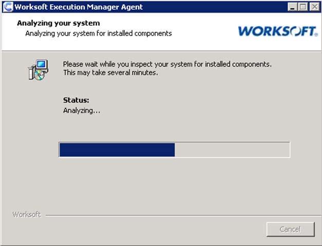 Installing Remote Execution Agents The Analyzing Your System screen appears.