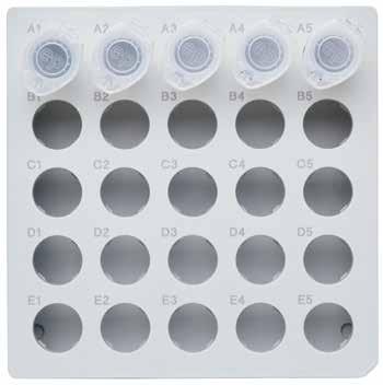 > Transparent lid for easy and fast sample inspection > Optimal use of space through flexible combination of the different formats > Dishwasher safe for easy cleaning Reliable > Laser-labeled,