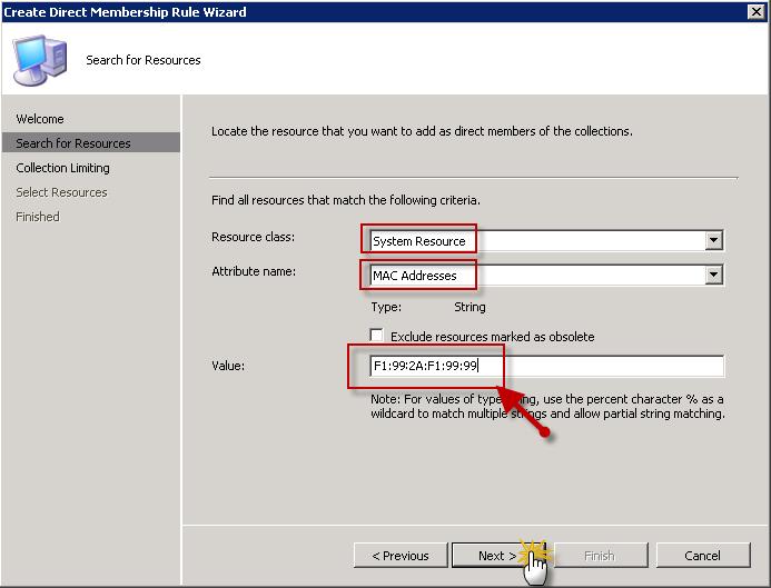 that is how it is stored inside the SCCM database: When you are prompted for the Collection to search within, you