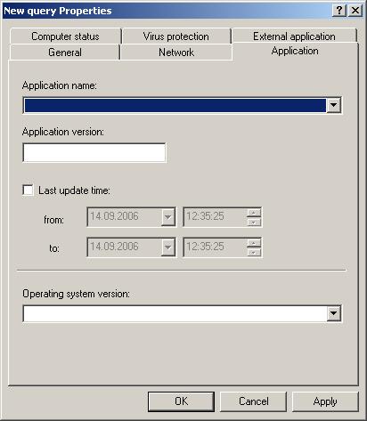Updating the anti-virus database and program modules 189 Application version; the time of the last update of the application; to do this, check the Last update time box and specify the start and the