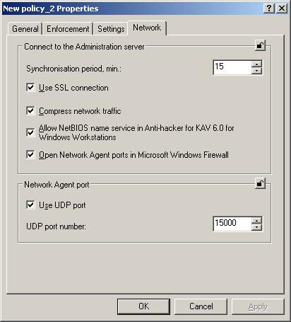 Remote Application Management 85 Figure 51. Creating policy for the Network Agent The Network window 3.1.1.10.