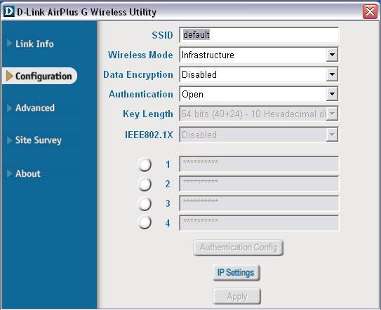 Appendix Using the Configuration Utility (cont.) K. SSID: The Service Set Identifier is the name assigned to the wireless network. The factory SSID setting is set to default.