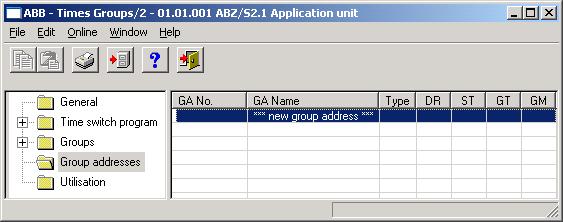 3.4.12.1 Insert new group address Fig. 208: Dialog window: Insert new group address To insert a group address, select Group addresses in the selection area.