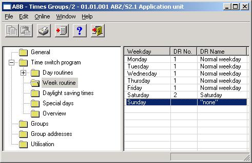 3.4.5.2 Edit week routine Fig. 103: Dialog window: Edit week routine To edit a week routine, first select Time switch program in the selection area followed by Week routine e.g. Sunday.