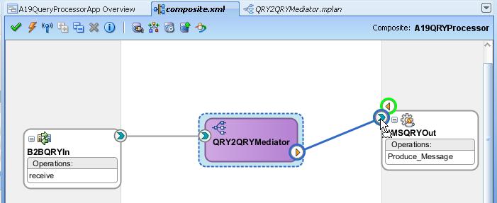 Double-click the QRY2QRYMediator top open its mplan.
