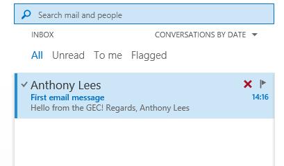 2 Check and reply to email Once you are logged in to Office 365 (see above) if the Outlook tab is not highlighted, choose it from the top menu. From here you should be able to view your inbox.