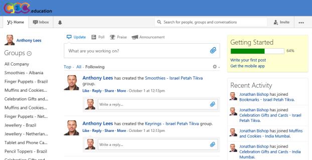 5 Using Yammer Yammer is a social networking tool that allow users to build conversations one-to-one or in groups to be more productive.