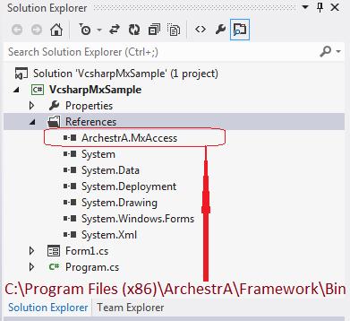 MxAccess - Workflow Open Visual Studio Project, add ArchestrA.MxAccess.dll to References Declare the LMXProxyServer object: ArchestrA.