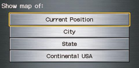 Entering a Destination By Map Input After you select Map Input from the Enter destination by screen, the display changes to: Prior to departure, you can set areas to avoid.