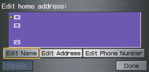 If not, press the CANCEL button. Edit/Delete an Address This feature allows you to select an address to edit or delete. Once an address is selected, choose the appropriate function.