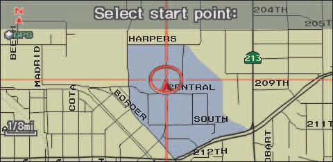 System Set-up Either select Address or Map Input on the Enter avoid area by screen.
